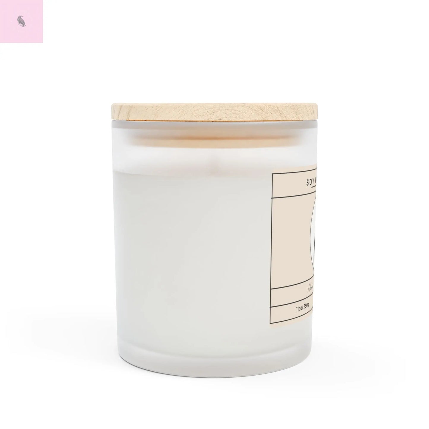 Yin Yang Soy Wax Candle - 11oz Frosted Glass Decor The flirty crow