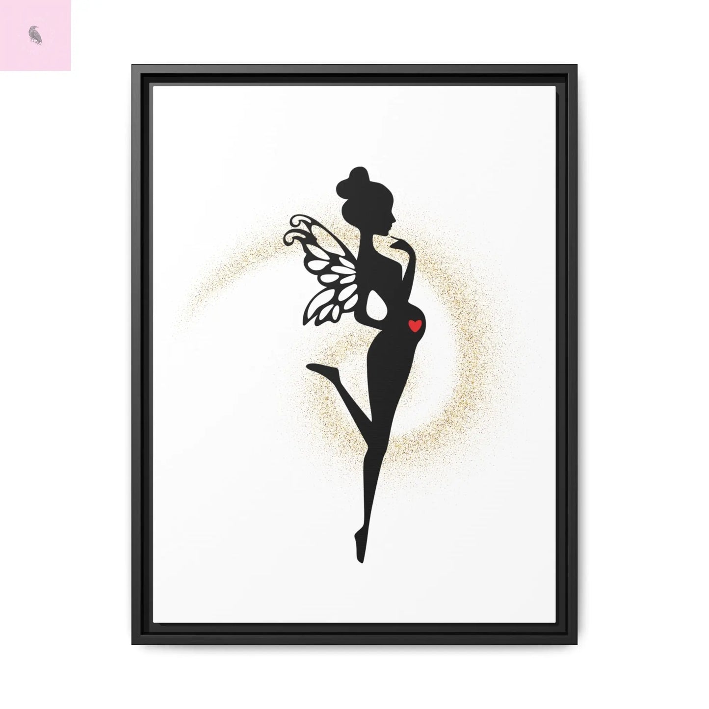 Framed Fairy Art Print - Enchanting Decor for Expecting Mothers, Baby Shower Gift, Elegant Nursery Wall Art, Whimsical Home Accent The flirty crow