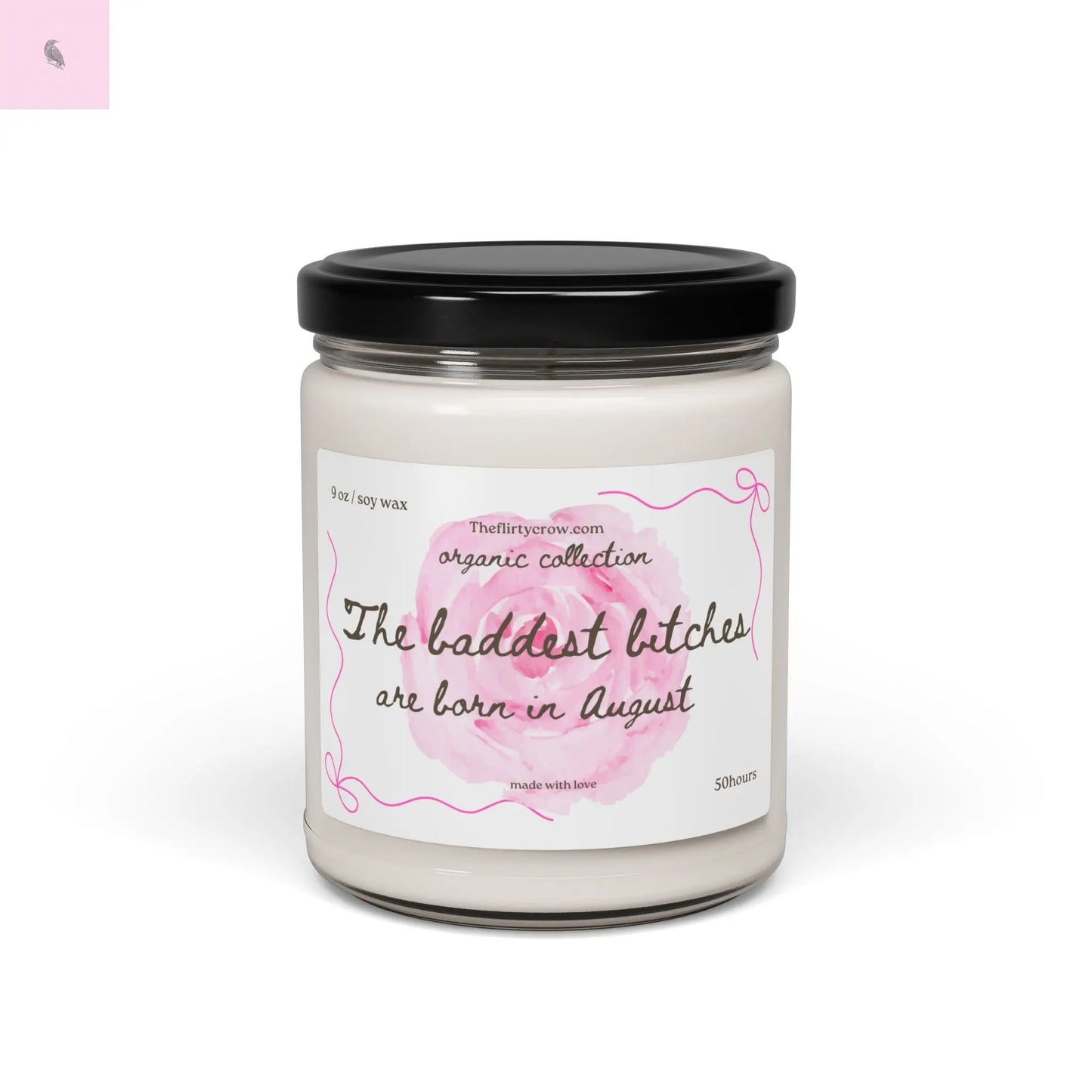 August birthday gift, Soy Candle, gift for her, Coquette design, cherry lover gift, home fragrance The flirty crow