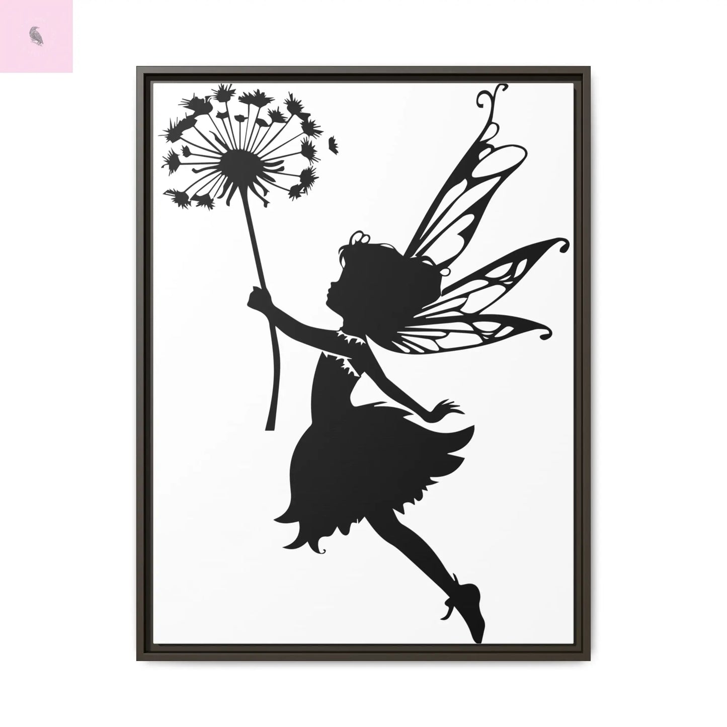 Framed canvas Fairy Silhouette Wall Art, Fairy lover Home Decor, Whimsical Framed Canvas, Fairy Gift, Kids Room Decoration, Nursery Art The flirty crow