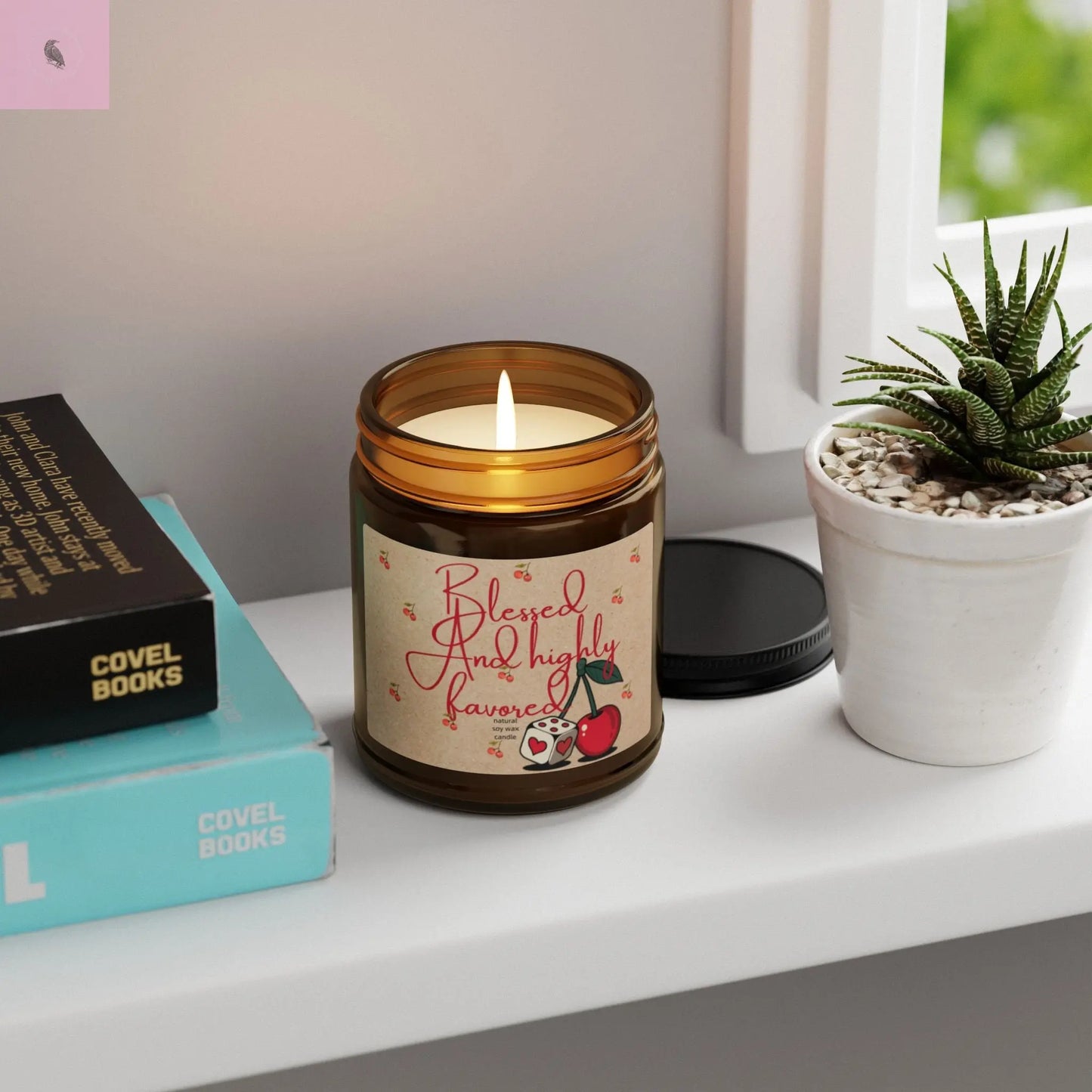 Blessed and Highly Favored Scented Soy Candle - Cozy Home Decor for All Occasions the flirty crow
