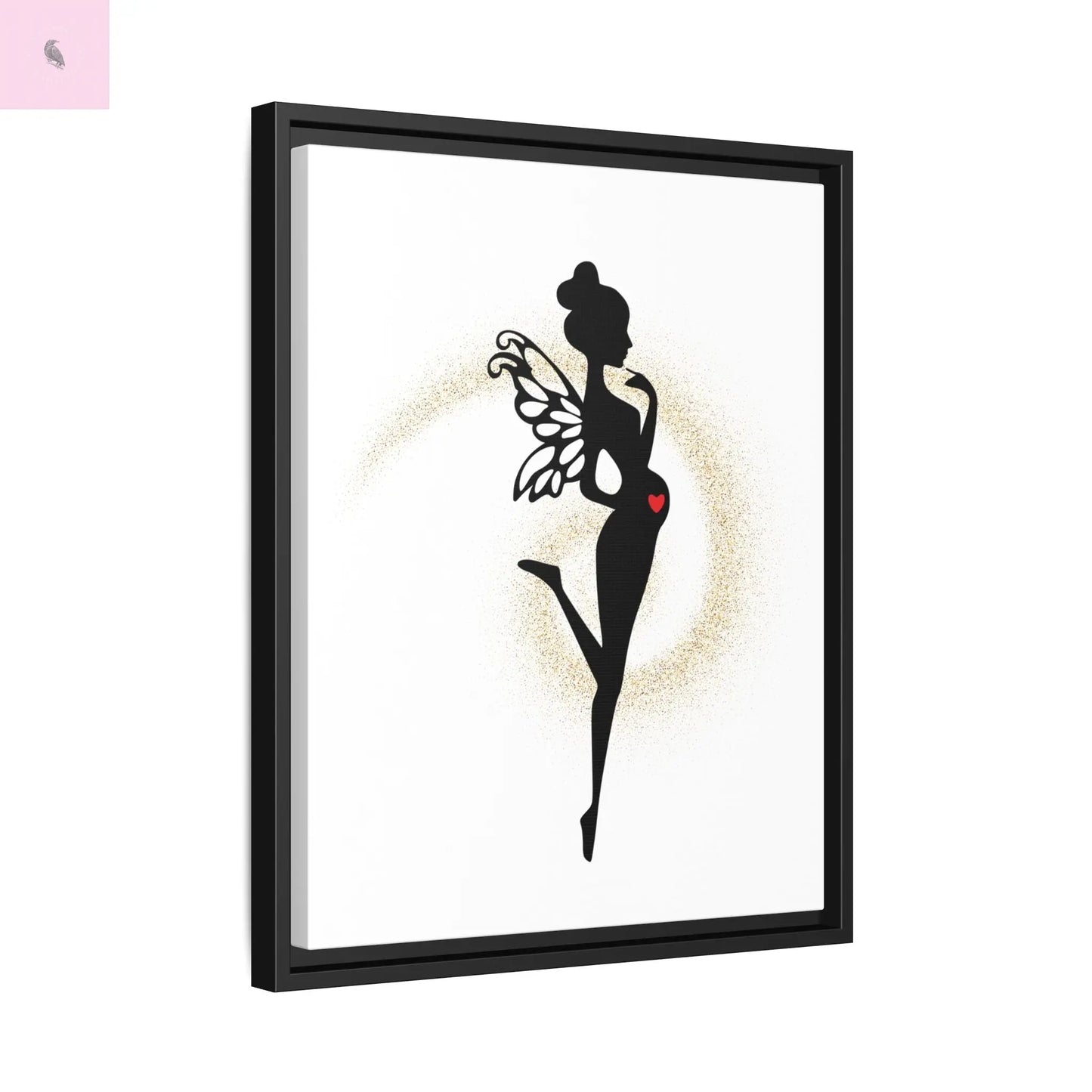 Framed Fairy Art Print - Enchanting Decor for Expecting Mothers, Baby Shower Gift, Elegant Nursery Wall Art, Whimsical Home Accent The flirty crow