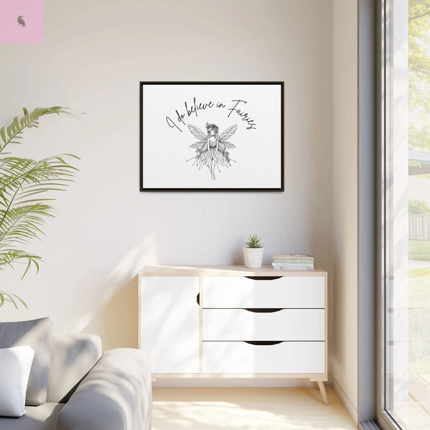 Fairies Canvas, Framed (Multi-color) - The flirty crow