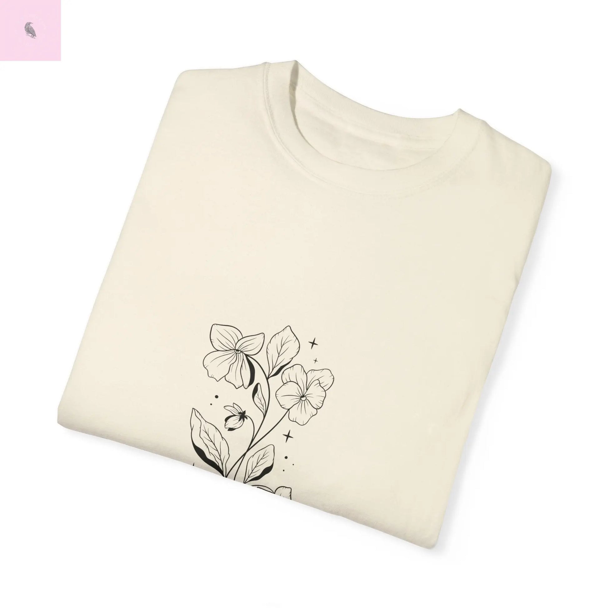 Aquarius  birth flower T-Shirt for Astrology Lovers The flirty crow