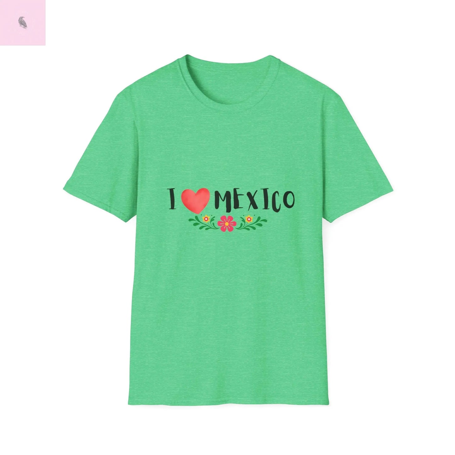 I Love Mexico Unisex tee, cotton summer T-Shirt, Travel Shirt, Gift for Mexico Lovers, Mexico Apparel, Vacation Tee, Hispanic Heritage Tee Printify
