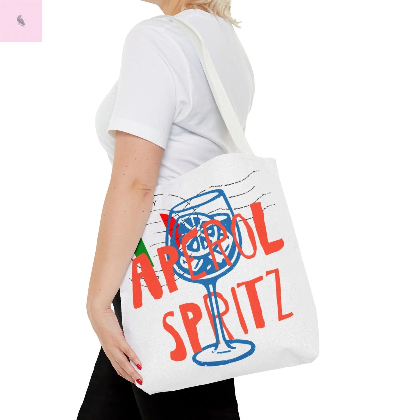 Aperol Spritz Tote Bag, Stylish Beach Bag, Summer Accessory, Gift for Cocktail Lovers, Travel Bag, Fun Party Tote The flirty crow