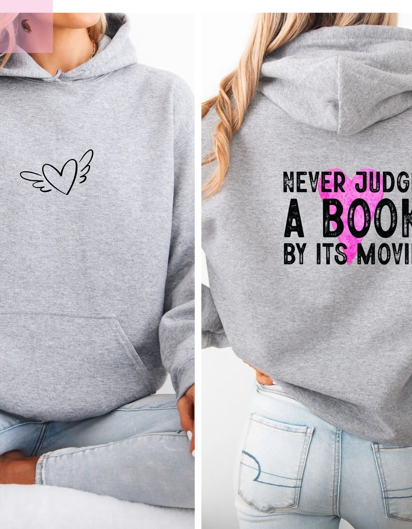 Book Lover Hoodie - Heavy Blend Hooded Sweatshirt The flirty crow