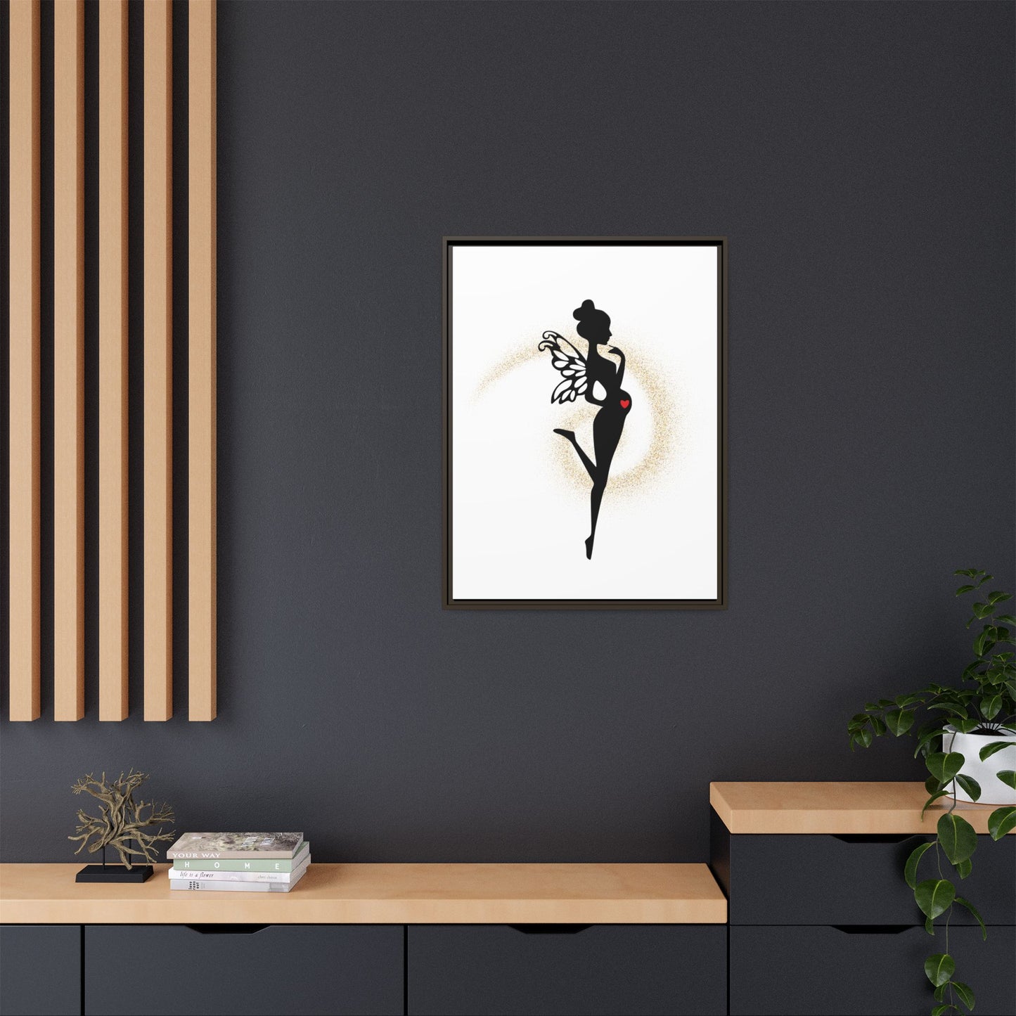 Framed Fairy Art Print - Enchanting Decor for Expecting Mothers, Baby Shower Gift, Elegant Nursery Wall Art, Whimsical Home Accent - The flirty crow