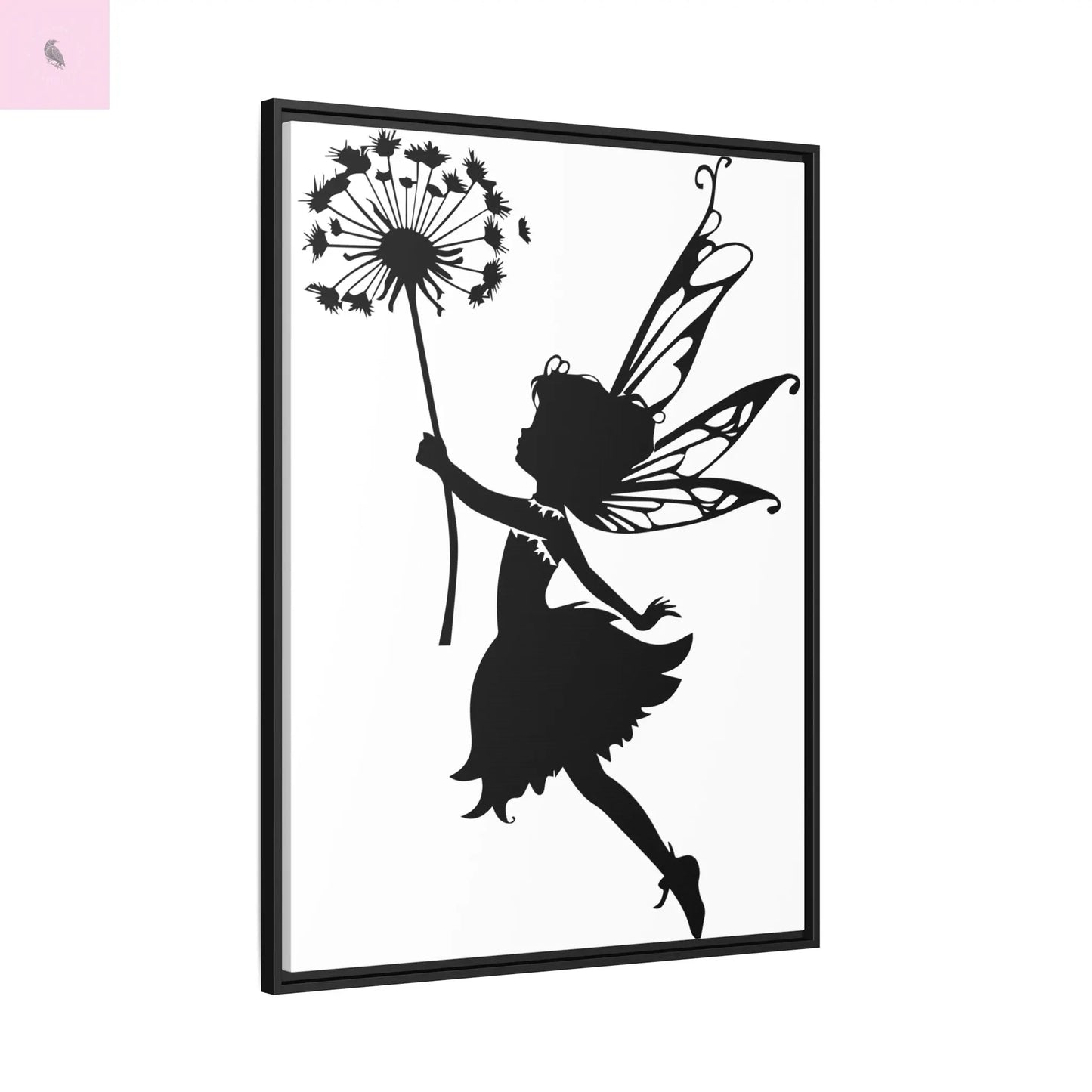 Framed canvas Fairy Silhouette Wall Art, Fairy lover Home Decor, Whimsical Framed Canvas, Fairy Gift, Kids Room Decoration, Nursery Art The flirty crow