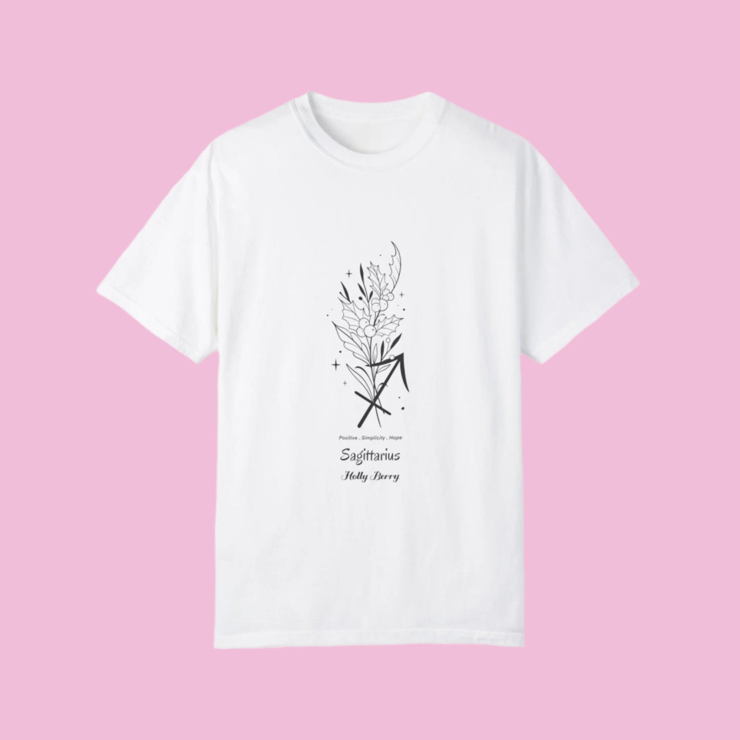 Sagittarius birth flower T-Shirt for Astrology Lovers Printify
