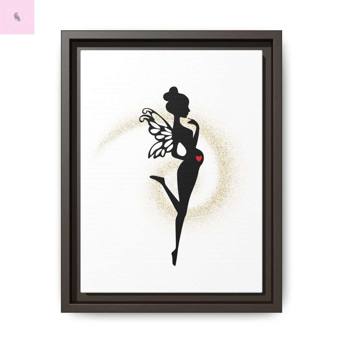 Framed Fairy Art Print - Enchanting Decor for Expecting Mothers, Baby Shower Gift, Elegant Nursery Wall Art, Whimsical Home Accent The flirty crow