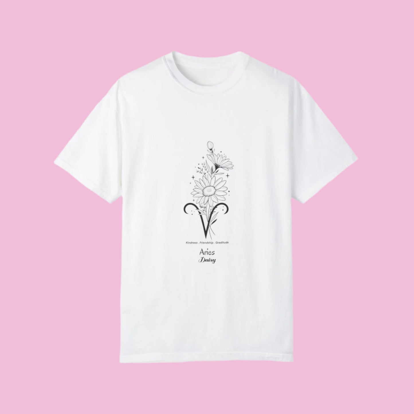 Aries birth flower T-Shirt for Astrology Lovers Printify
