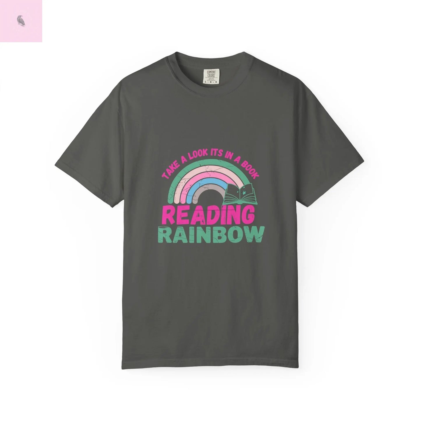 Reading Rainbow Book Lovers  tee, Comfort Colors T-Shirt,  gift for reader, retro reading shirt, book club tshirt, bookworm top Printify