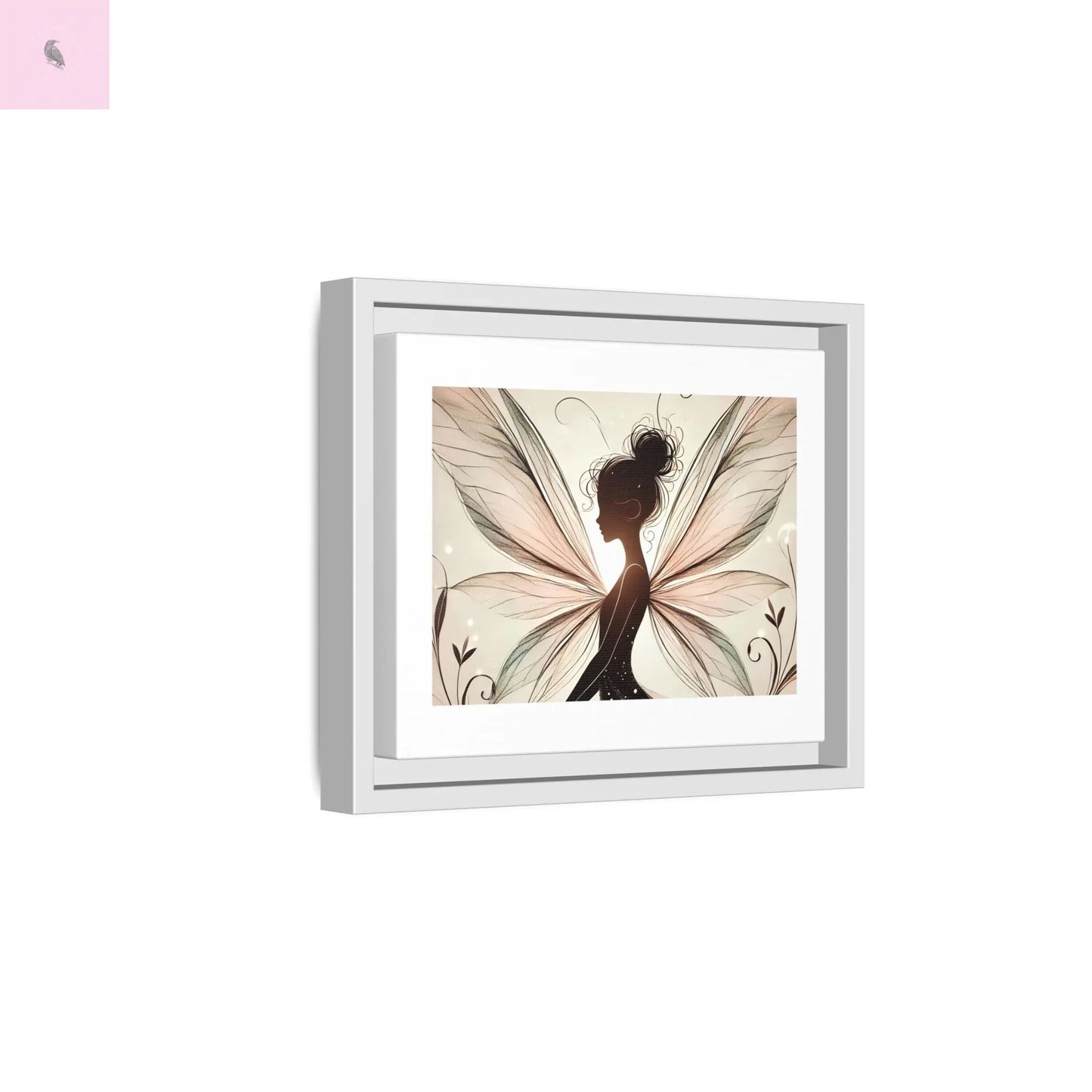 Framed Canvas Fairy wall art - The flirty crow