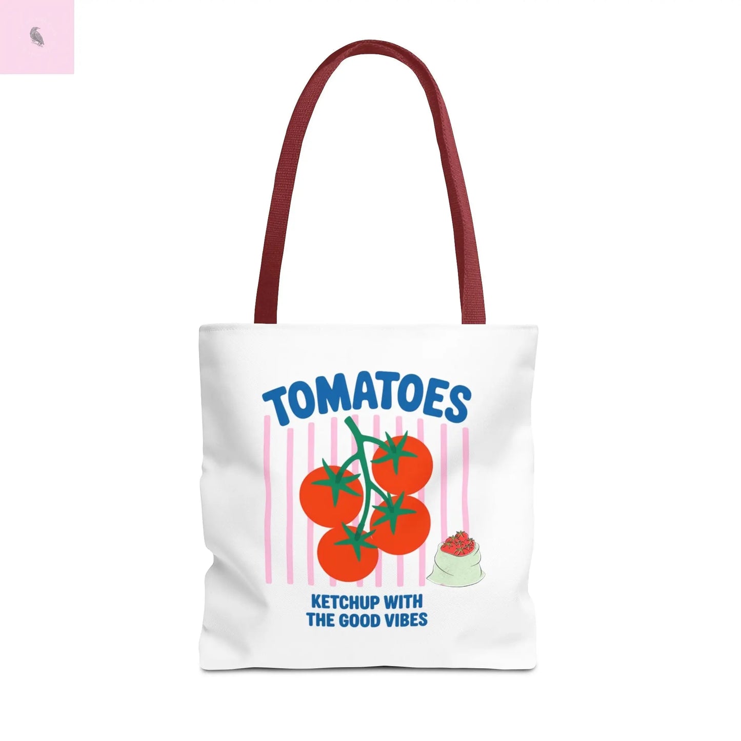 Tomato Vibes Tote Bag, Grocery tote, Beach bag, travel tote,gift for gardener, veggie lover, Fun Gift for Foodies, Garden Lovers The flirty crow