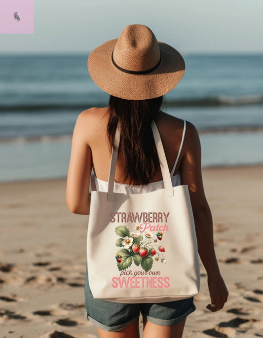 Cotton Canvas Tote Bag the flirty crow