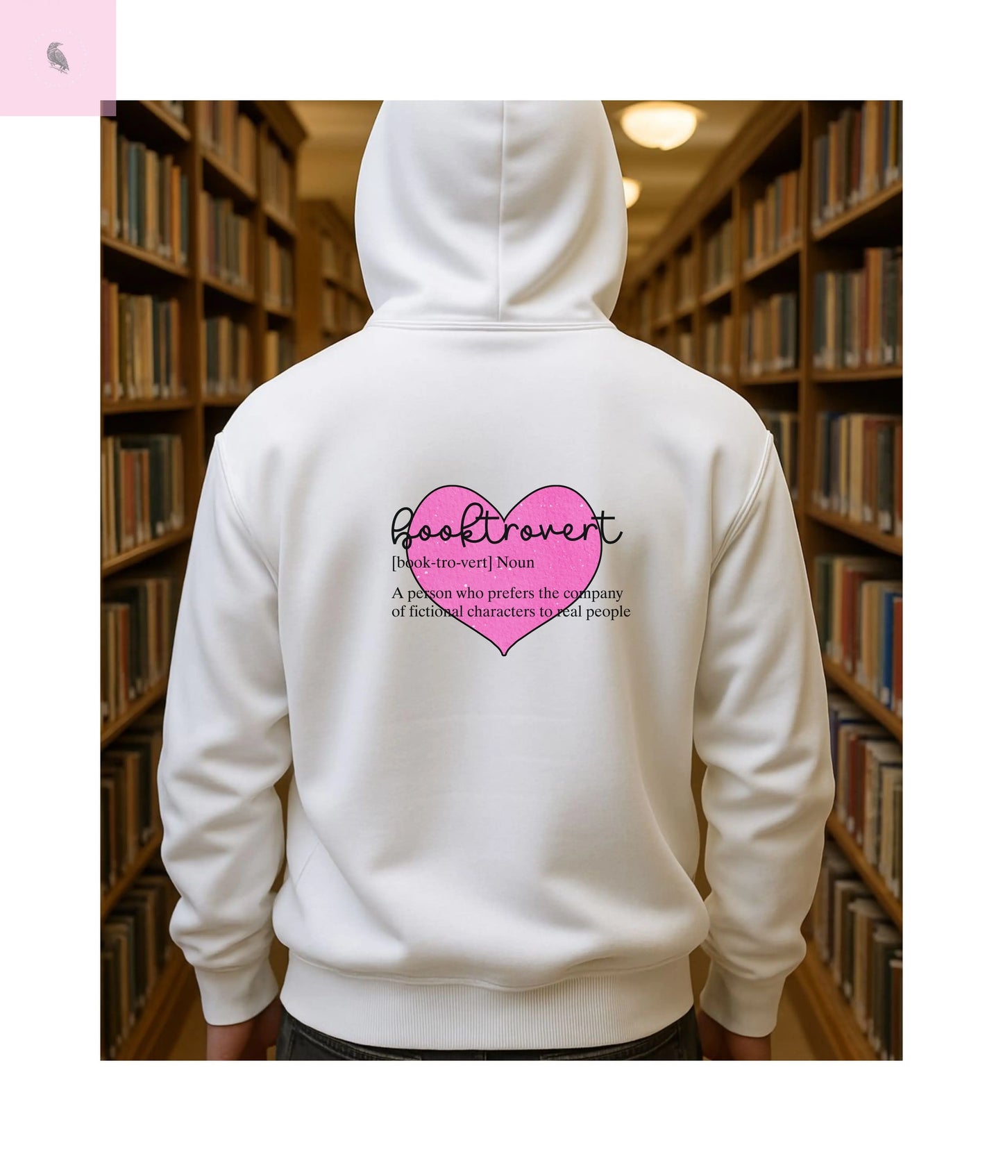 Book Lovers Hooded Sweatshirt, Booktrovert Gift for Readers, reading lovers hoodie, book club sweatshirt The flirty crow