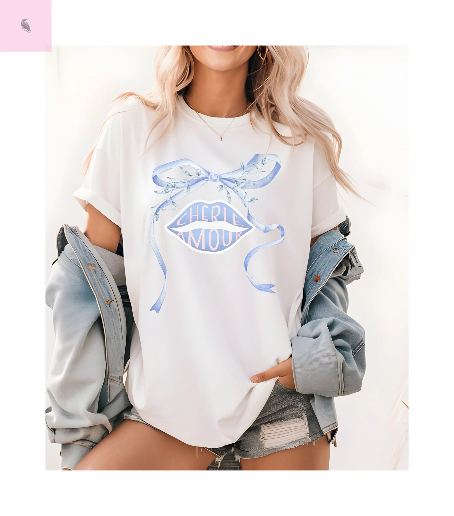 Coquette Comfort Colors T-Shirt - Trending unisex unique cute Spring Tshirt. The flirty crow