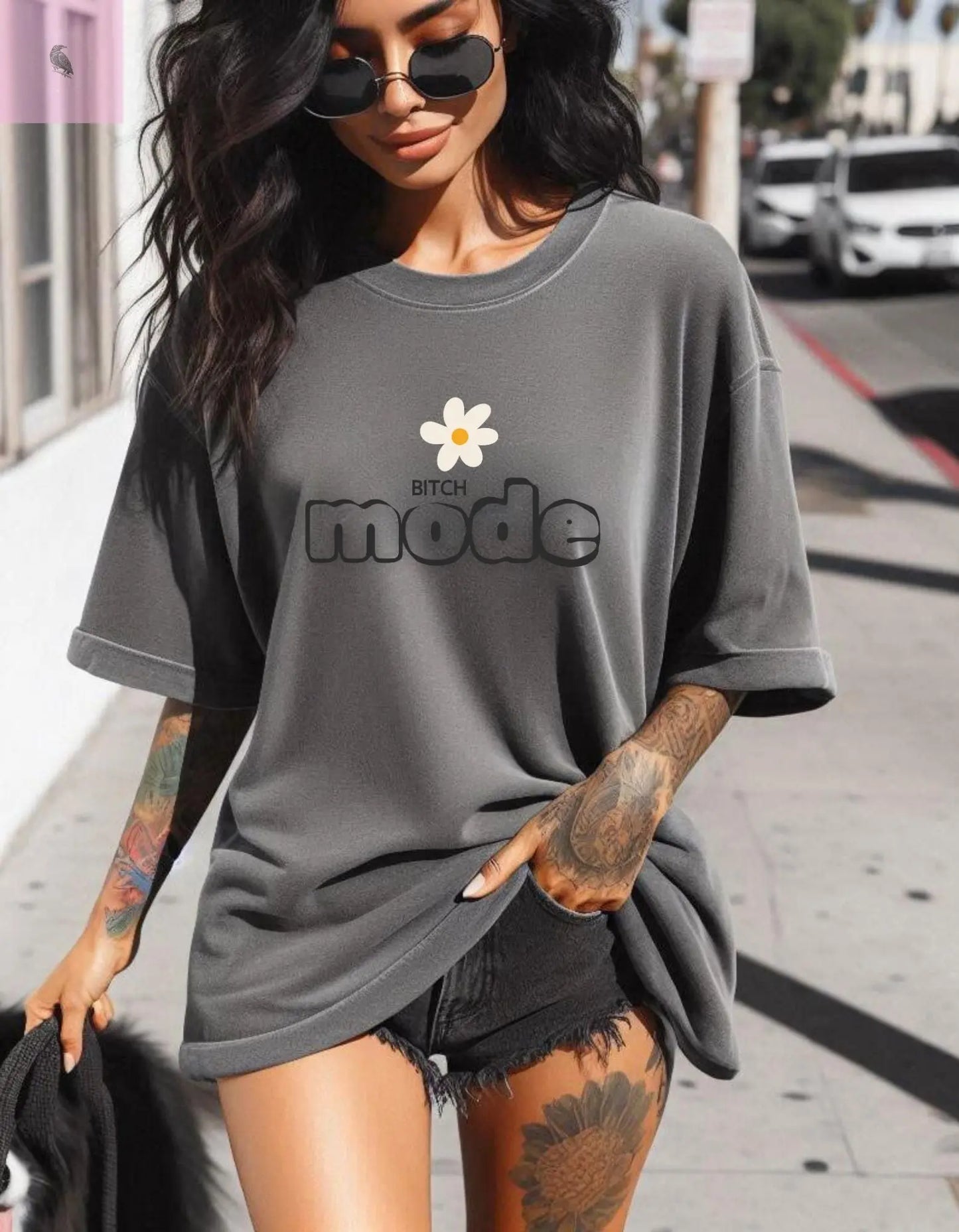 Bitch Mode Trending Unisex T-shirt The flirty crow