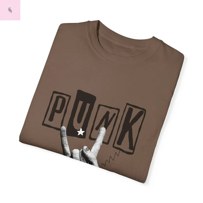 Punk Rock Unisex Garment-Dyed T-Shirt - Retro Graphic Tee for Music Lovers The flirty crow