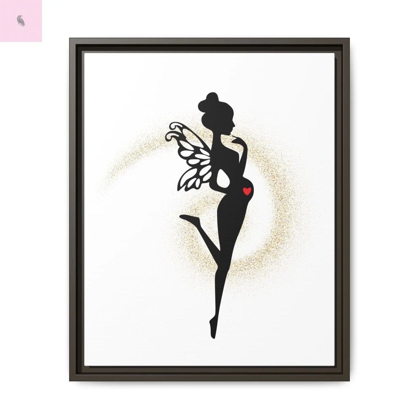 Framed Fairy Art Print - Enchanting Decor for Expecting Mothers, Baby Shower Gift, Elegant Nursery Wall Art, Whimsical Home Accent Printify