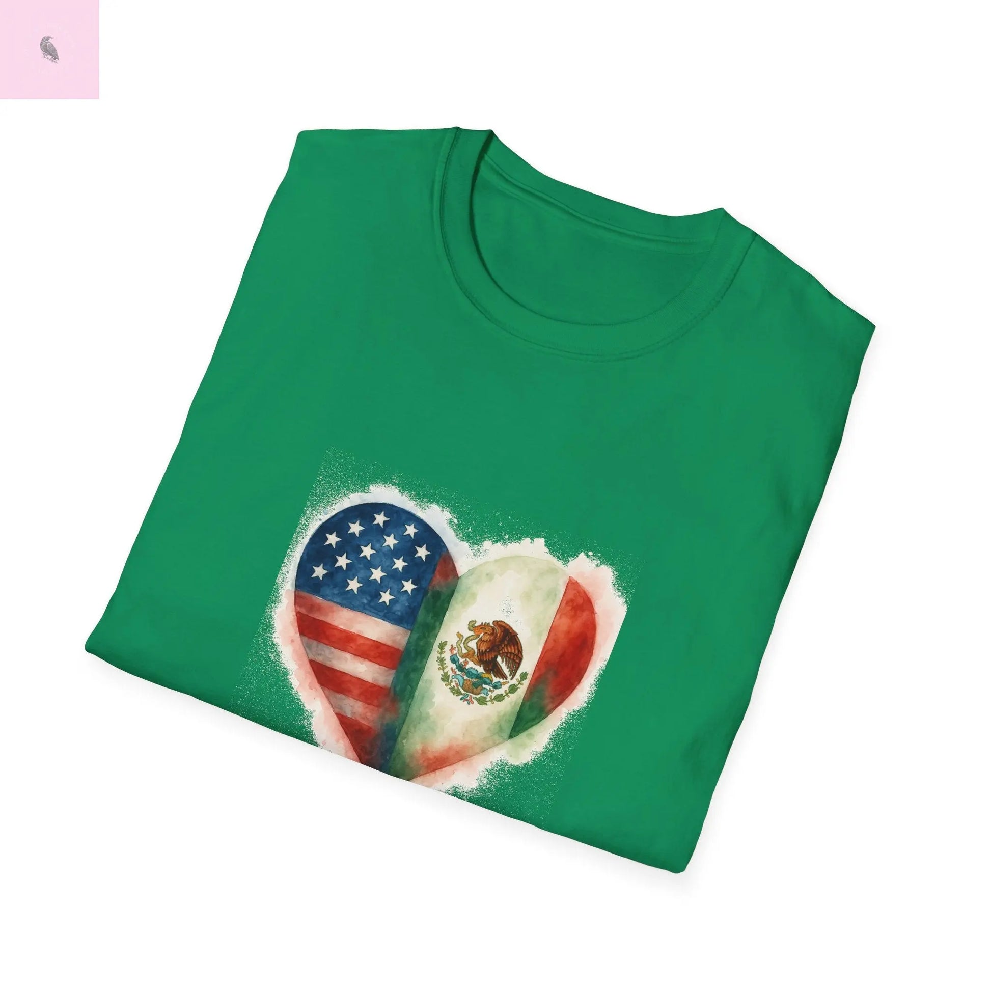 Hispanic Heritage Mexico America Flags Unisex T-Shirt The flirty crow