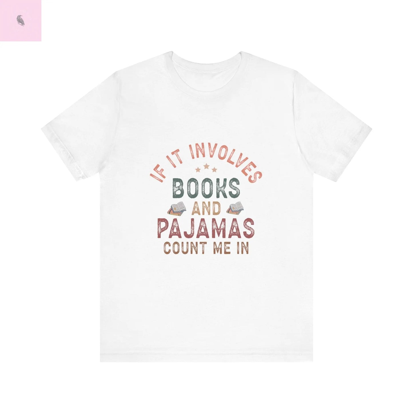 Unisex short sleeve book lover tee pajama lover bella + canvas cotton womens tee the flirty crow