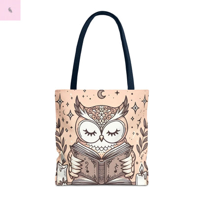 Reading lover  Owl Tote Bag, Cute Animal Tote, Book Lover Gift, AOP Shopping Bag, Owl Art Bag, Eco-Friendly Carryall, gift for reader The flirty crow