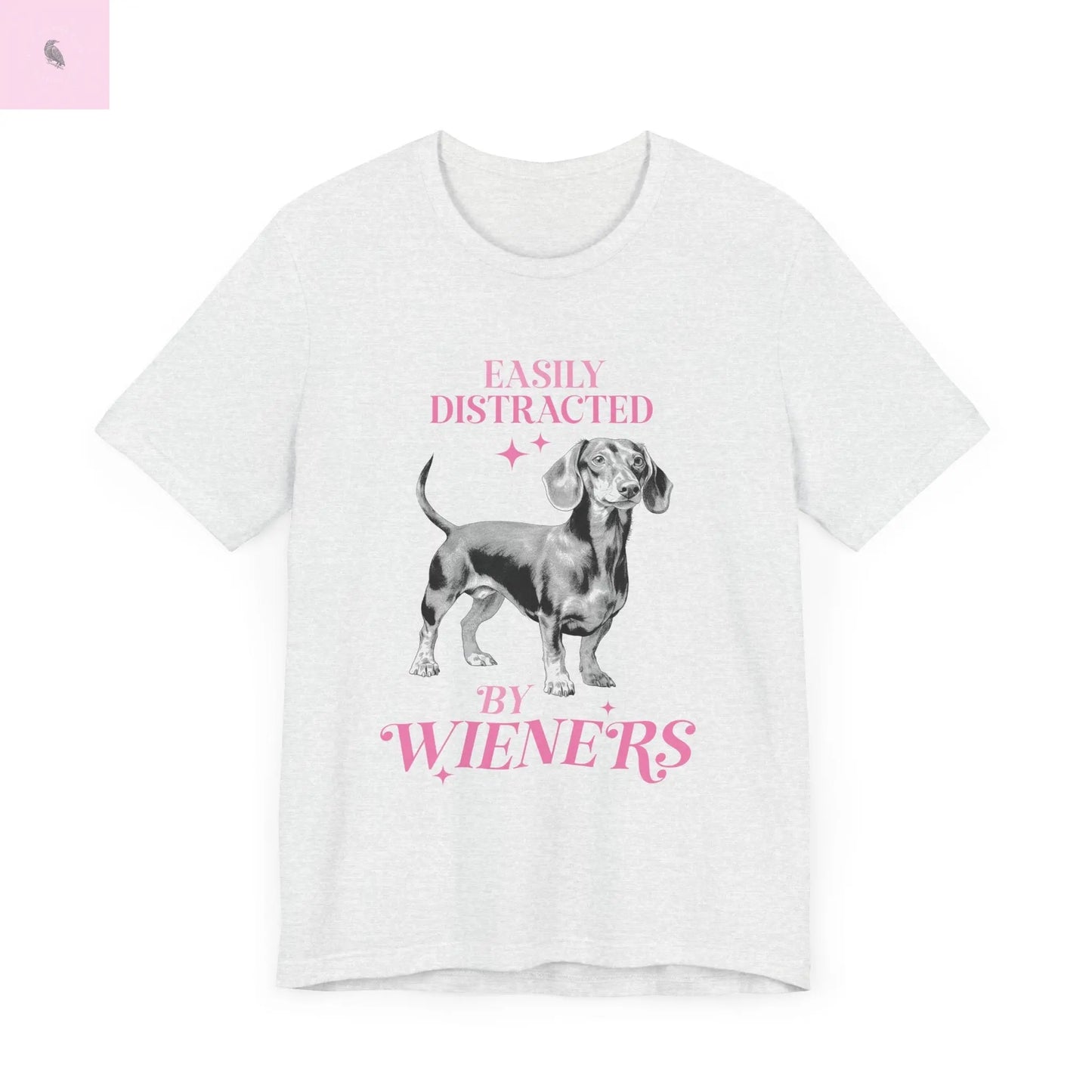 Adorable Short Sleeve Dachshund lovers Tee the flirty crow