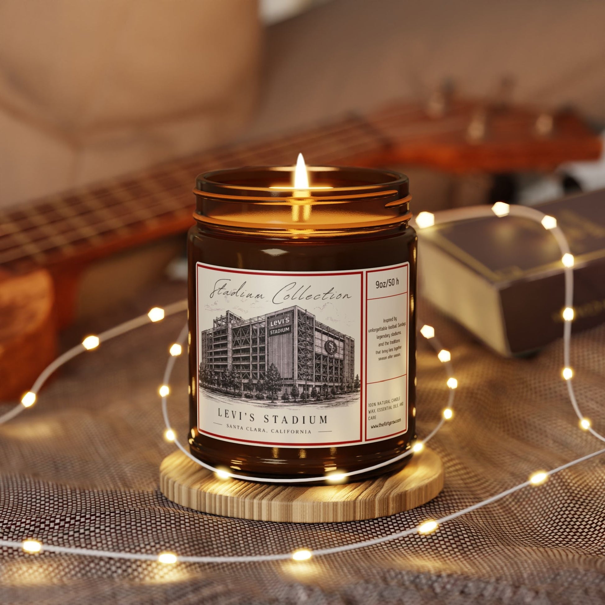Smells like Levi's Stadium Candle, 49er fan gift, Soy Candle, Game Day Decor, California Football Candle, Sports gift Printify