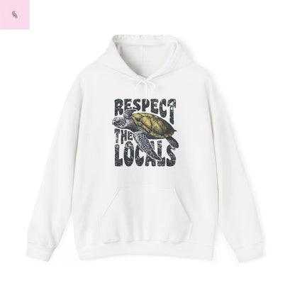 Ocean Lover Unisex Hooded Sweatshirt - Respect the Locals Beach Environmental Earth the flirty crow