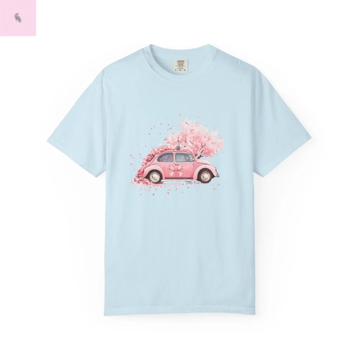 Vintage Car Floral T-Shirt, Unisex Tee, Casual Wear, Gift for Her, Spring Fashion, Boho Style, coquette design Printify