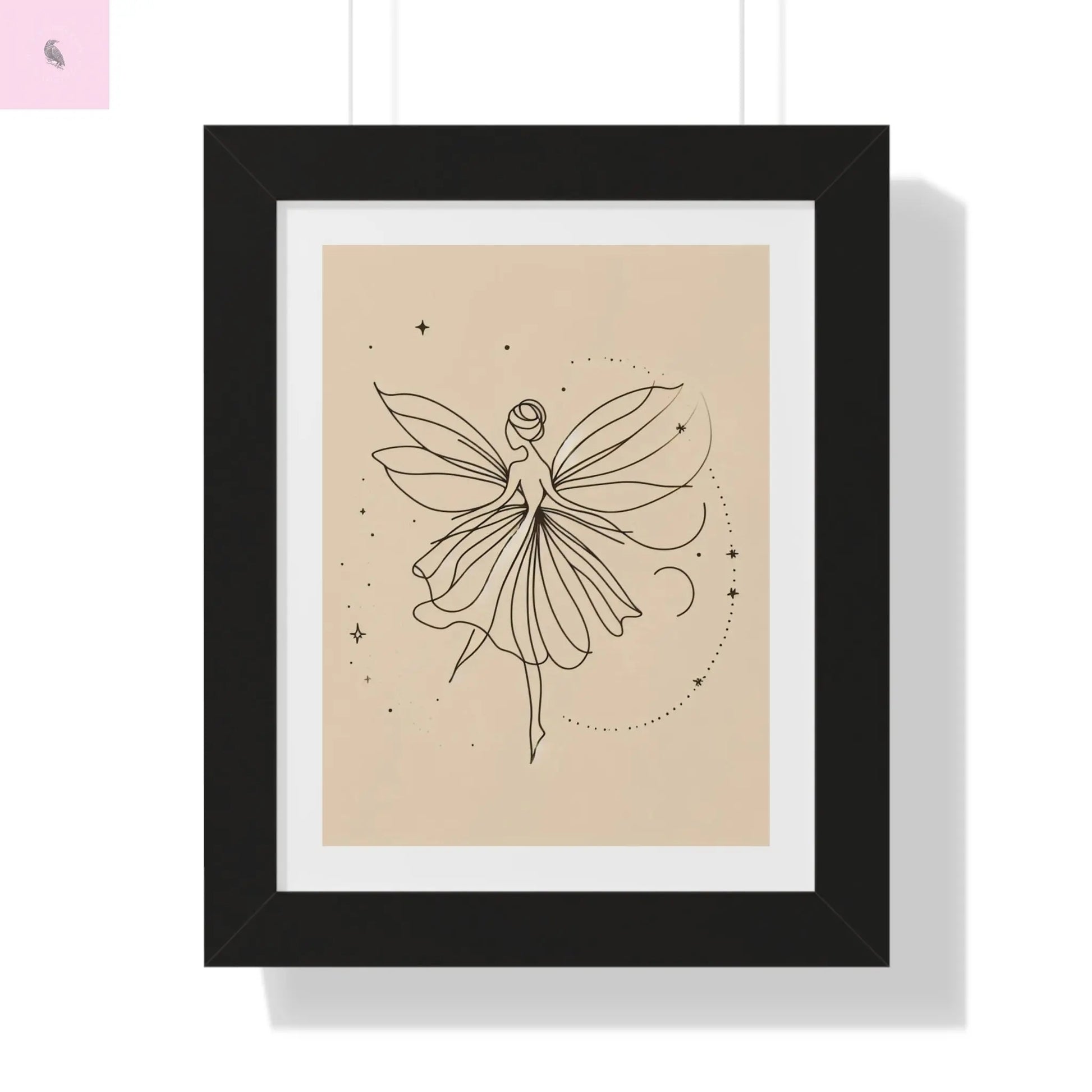 Whimsical Fairy Framed Vertical wall art - Enchanting Home Decor for fairy Lovers - The flirty crow