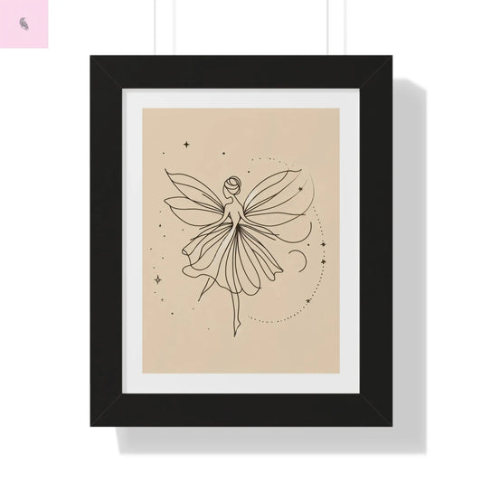 Whimsical Fairy Framed Vertical wall art - Enchanting Home Decor for fairy Lovers - The flirty crow
