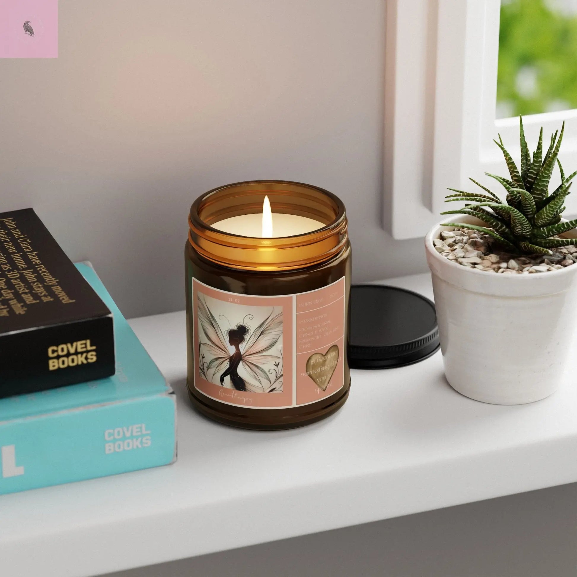 Fairy Essence Scented Soy Candle - Amber Jar, Aromatherapy Bliss The flirty crow