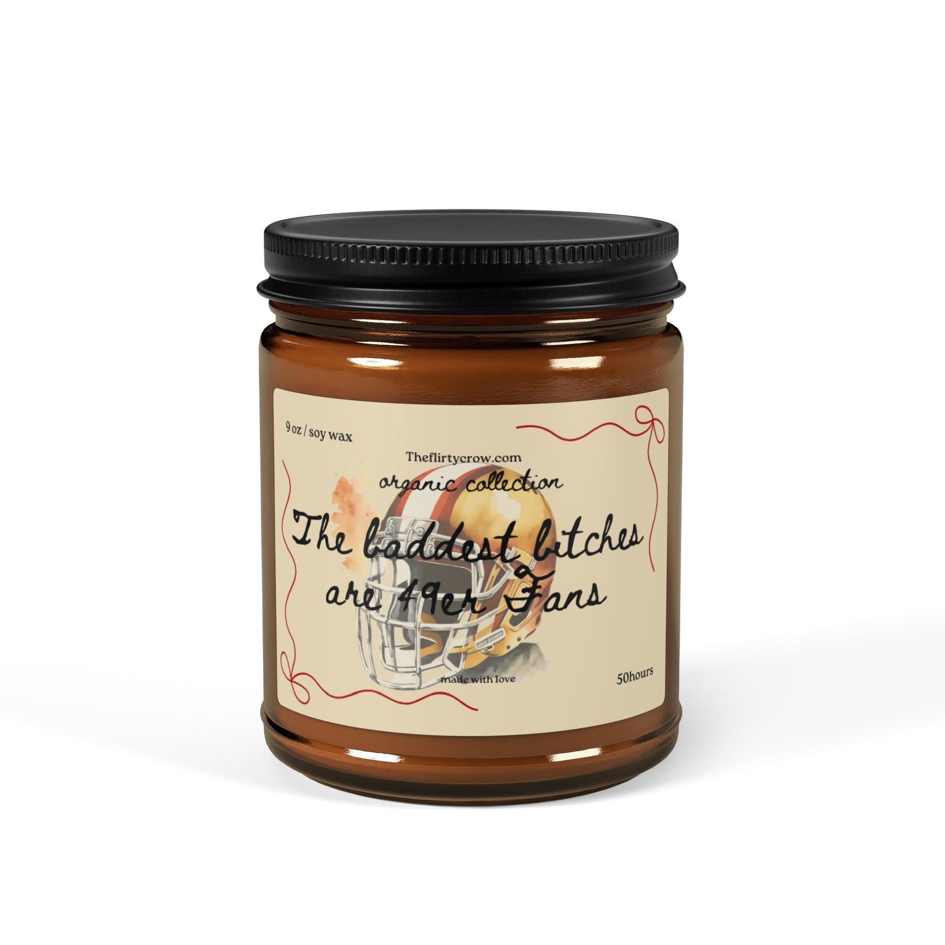 49er Fan Candle for Women  Scented Soy Candle in Amber Jar (Multi-Size) The flirty crow