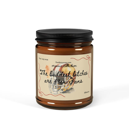 49er Fan Candle for Women  Scented Soy Candle in Amber Jar (Multi-Size) The flirty crow