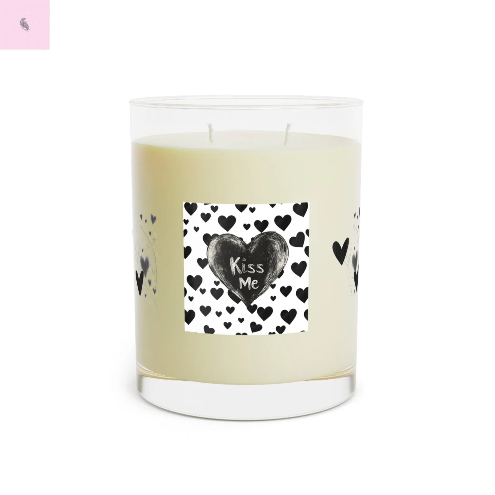 Valentines day scented glass 11 0z soy candle the flirty crow