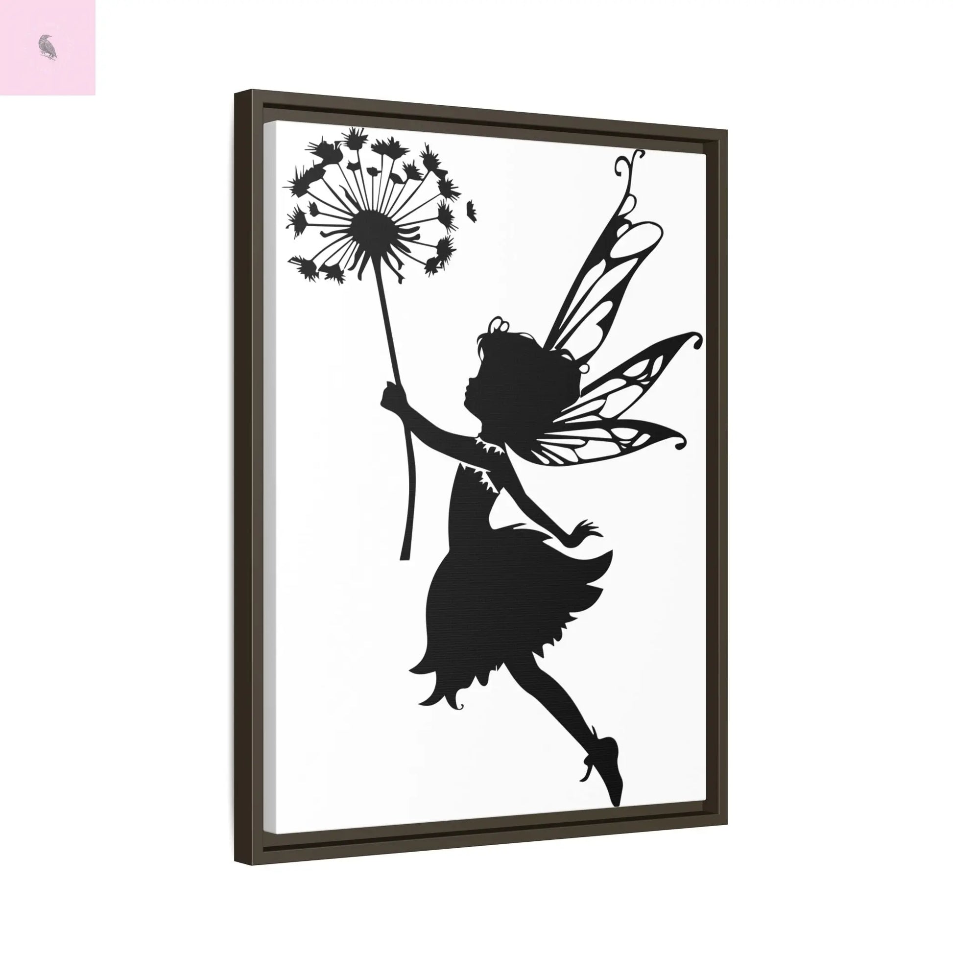 Framed canvas Fairy Silhouette Wall Art, Fairy lover Home Decor, Whimsical Framed Canvas, Fairy Gift, Kids Room Decoration, Nursery Art The flirty crow