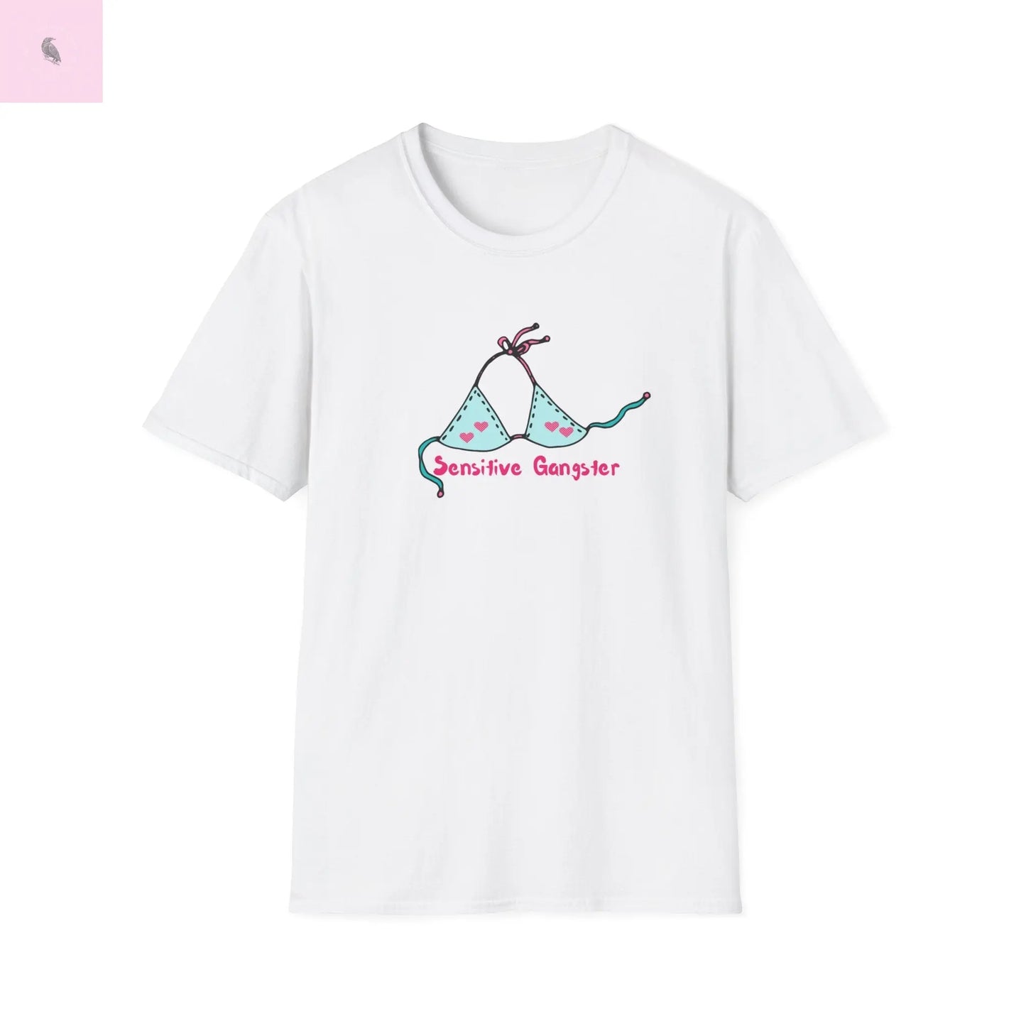 Sensitive Gangster T-Shirt, Funny beach Tee, love island tshirt, Gift for her, Summer top,  Casual Wear, The flirty crow