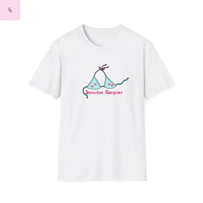 Sensitive Gangster T-Shirt, Funny beach Tee, love island tshirt, Gift for her, Summer top,  Casual Wear, The flirty crow