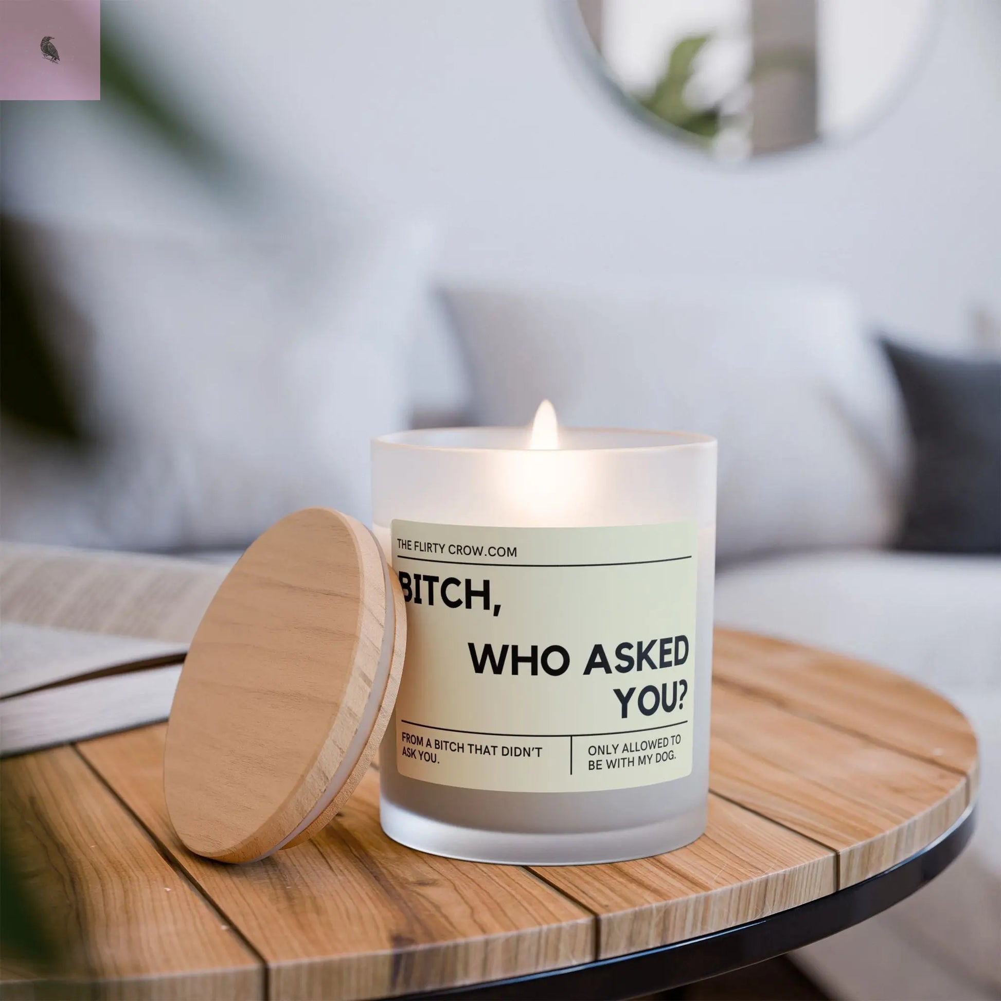 Leave me alone moody Scented Candle the flirty crow