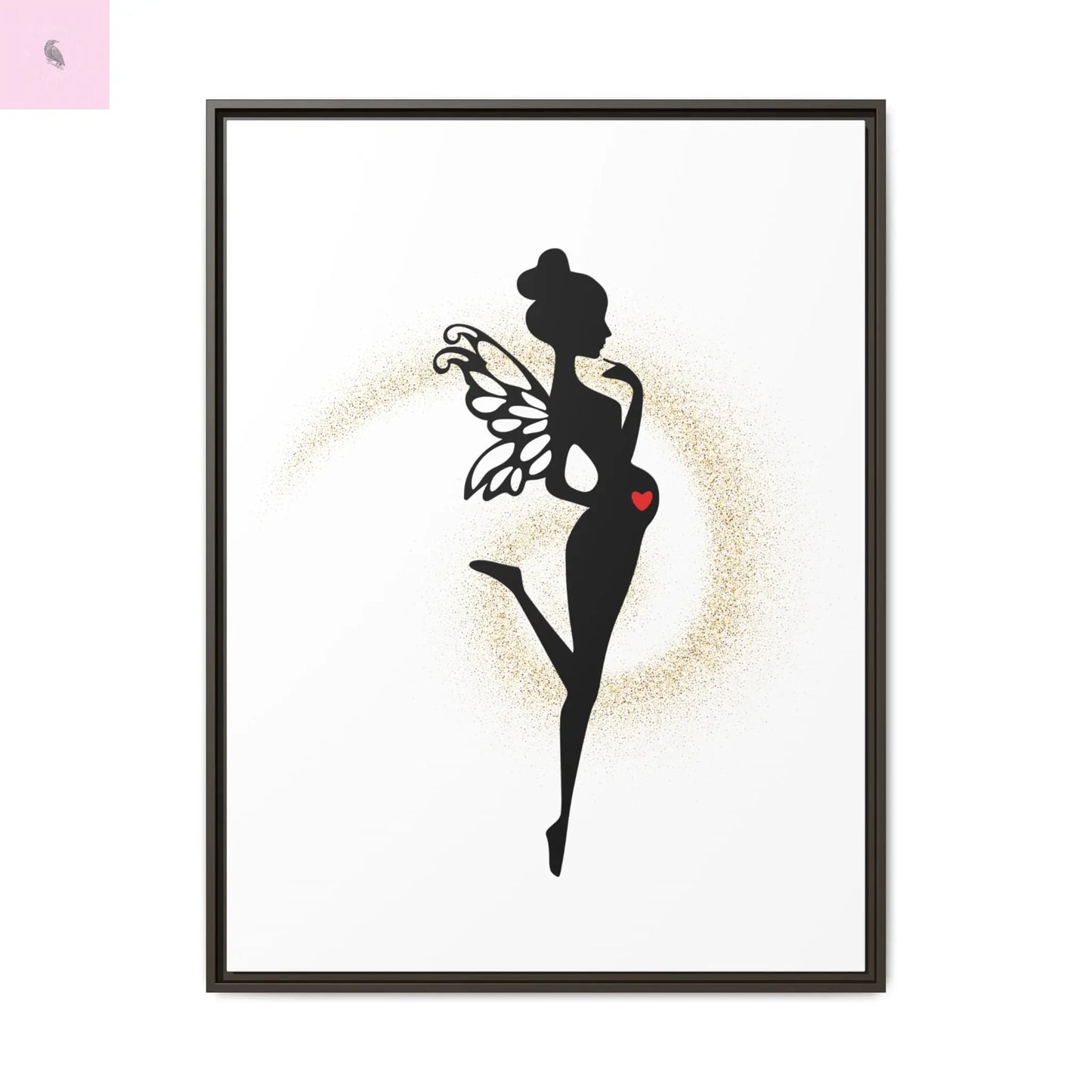 Framed Fairy Art Print - Enchanting Decor for Expecting Mothers, Baby Shower Gift, Elegant Nursery Wall Art, Whimsical Home Accent The flirty crow