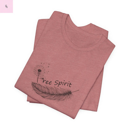 Free Spirit Feather Unisex Cotton T-shirt the flirty crow