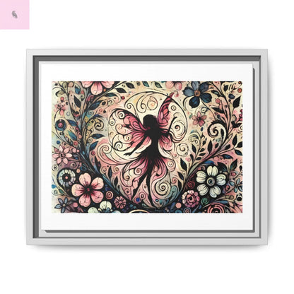 Framed Canvas Fairy art - The flirty crow