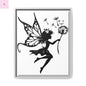 Framed Canvas Fairy Art, whimsical wall decor, nursery room art, gift for her The flirty crow