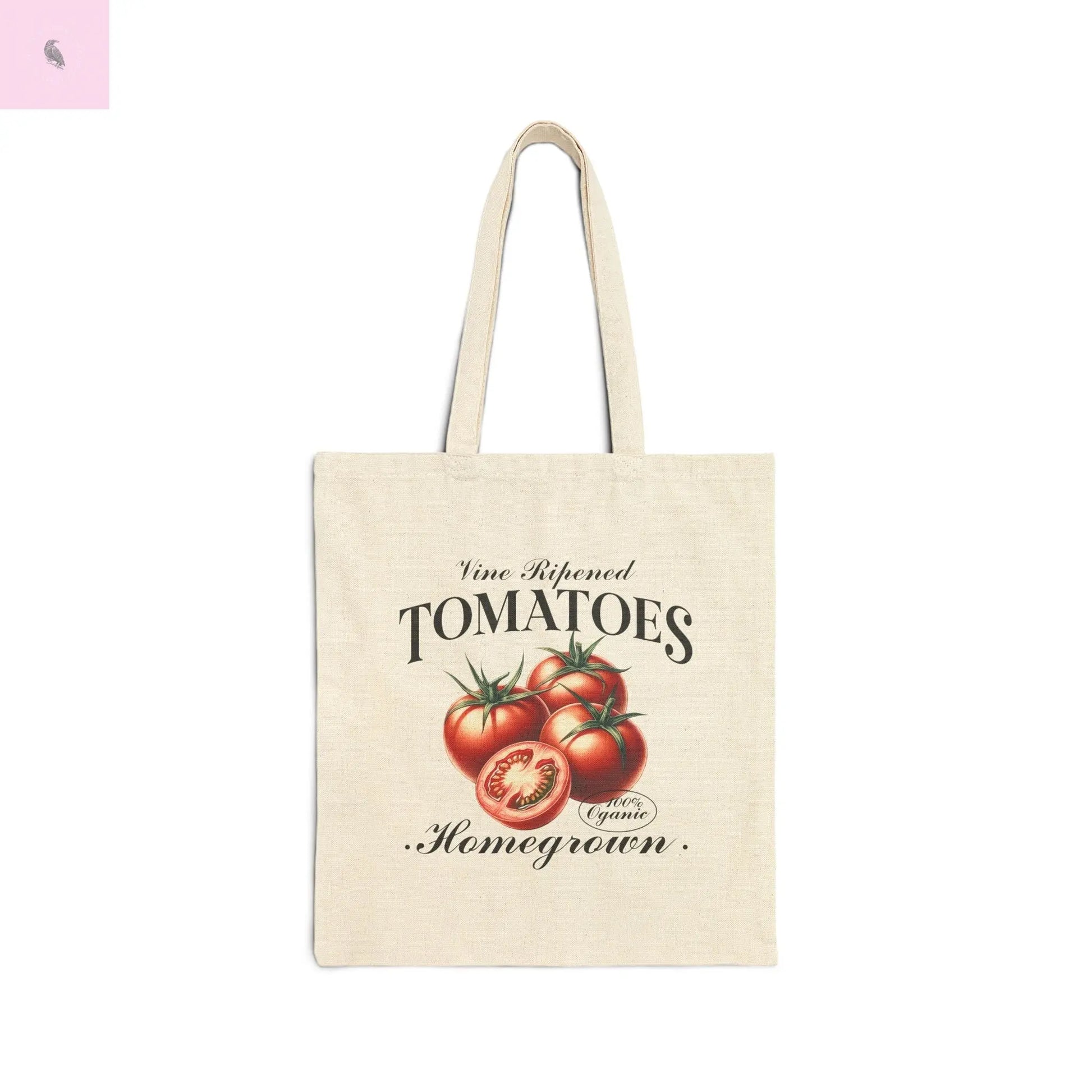 Cute tomato grocery, beachy  Cotton Canvas Tote Bag the flirty crow