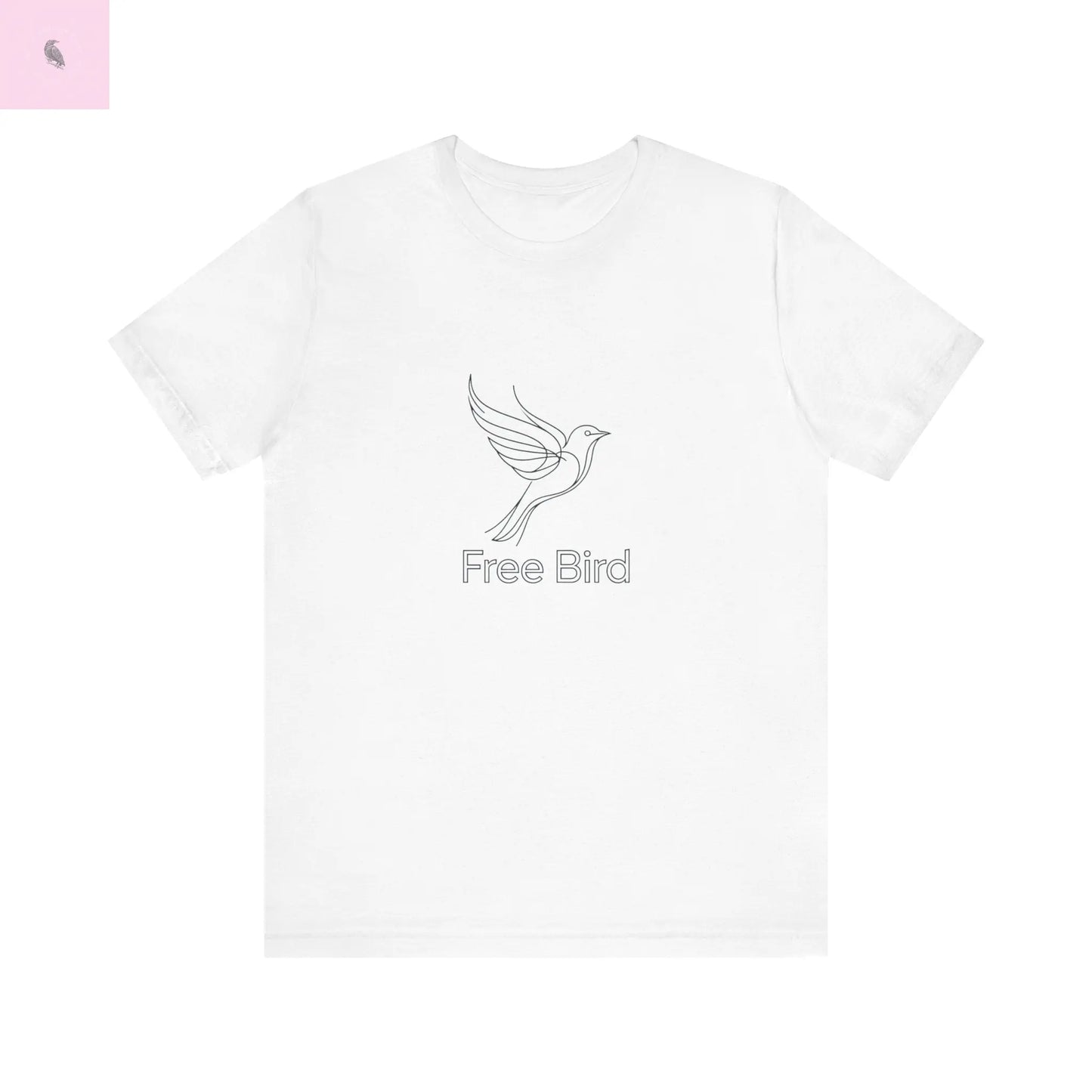 Free Bird Soft Cotton T-Shirt, Trendy Minimalist Bella+ Canvas Tee, Comfy Short Sleeve Shirt, Multiple Colors - Unisex Jersey Top bird lover gift birds the flirty crow