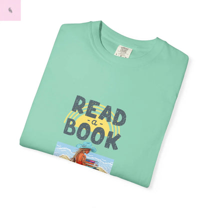 Book Lovers Comfort Colors T-shirt, summer beach reading tee for readers. - The flirty crow