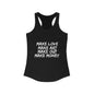 Women's Graphic Tank - Make Love Make Art Design